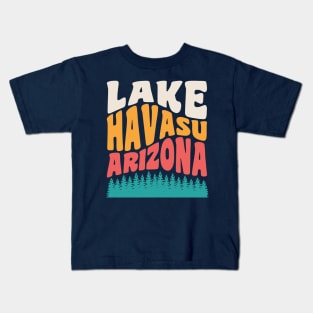 Lake Havasu Arizona Boating Retro Vintage Typography Kids T-Shirt